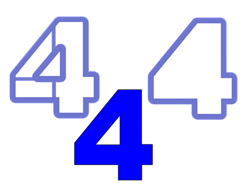 Number 4 Cookie Cutter