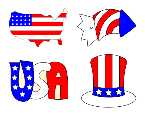 4th of July #1 Cookie Cutter Set