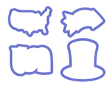 4th of July #1 Cookie Cutter Set