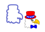 4th of July Eagle Head Cookie Cutter