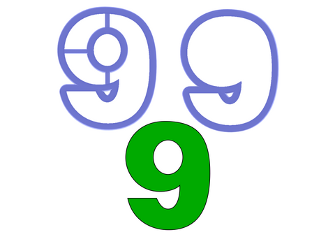 Number 9 Cookie Cutter