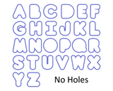 Chubby Uppercase Alphabet Cookie Cutter Set