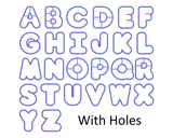 Chubby Uppercase Alphabet Cookie Cutter Set