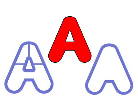 Chubby Uppercase A Cookie Cutter