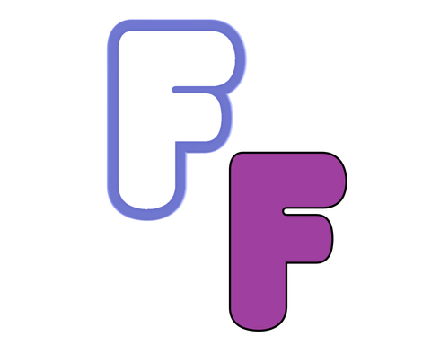 Chubby Uppercase F Cookie Cutter