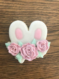 Bunny Ears with Flowers Cookie Cutter