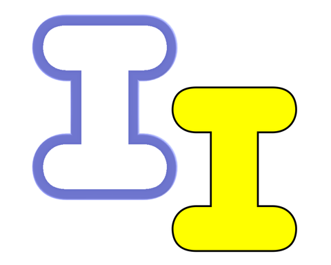 Chubby Uppercase I Cookie Cutter