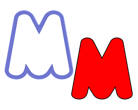 Chubby Uppercase M Cookie Cutter