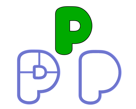 Chubby Uppercase P Cookie Cutter