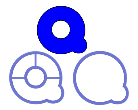 Chubby Uppercase Q Cookie Cutter