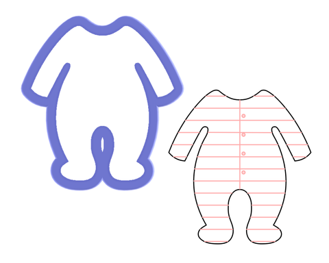 Baby Footie Pajamas Cookie Cutter