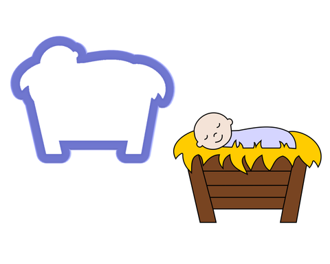 Baby Jesus in a Manger Cookie Cutter