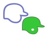 Baseball Helmet Cookie Cutter