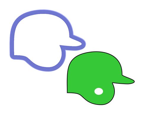 Baseball Helmet Cookie Cutter