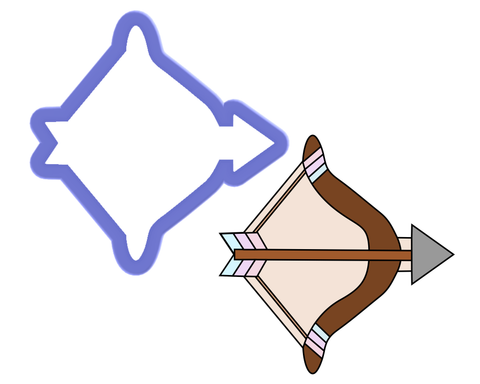 Bow and Arrow Cookie Cutter