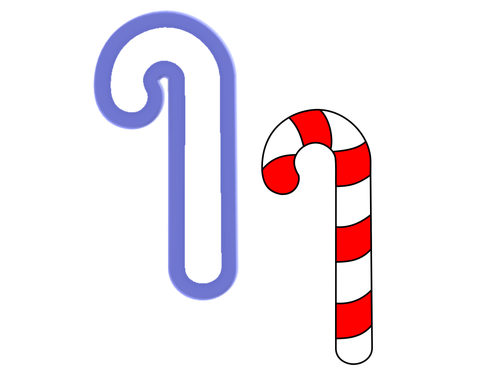 Candy Cane Cookie Cutter