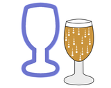 Champagne Glass Cookie Cutter