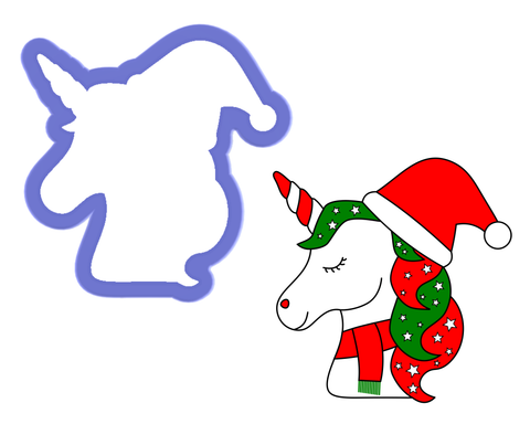 Christmas Unicorn Cookie Cutter