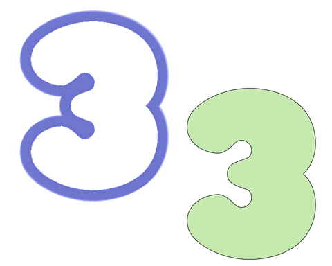 Chubby Number 3 Cookie Cutter