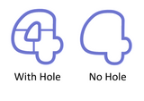 Chubby Number 4 Cookie Cutter