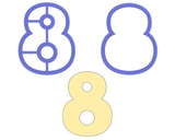 Chubby Number 8 Cookie Cutter