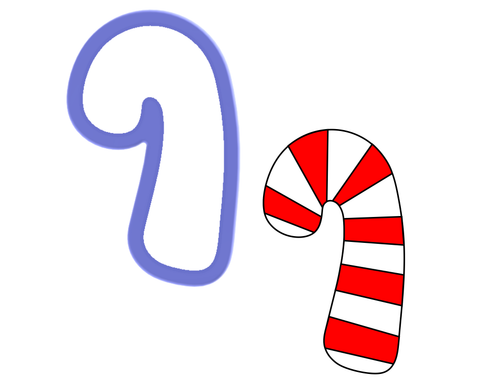 Chubby Candy Cane Cookie Cutter