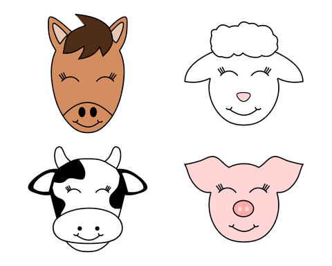 Farm Animal Faces Cookie Cutter Set
