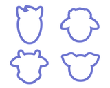 Farm Animal Faces Cookie Cutter Set