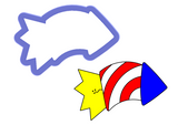 Firecracker - Rocket Cookie Cutter