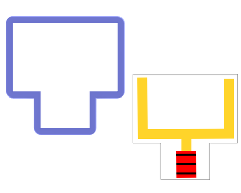 Football Goal Post Cookie Cutter