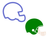 Football Helmet Cookie Cutter
