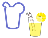 Glass with Wedge and Straw Cookie Cutter