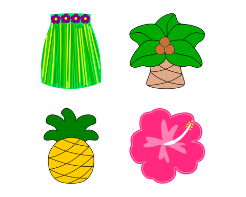 Hawaiian Luau Cookie Cutter Set