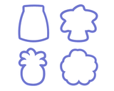 Hawaiian Luau Cookie Cutter Set