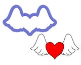 Heart with Wings Cookie Cutter