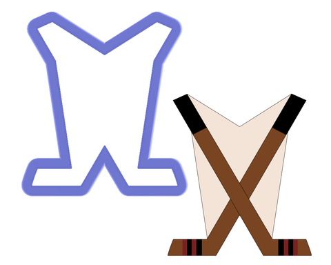 Hockey Sticks Cookie Cutter