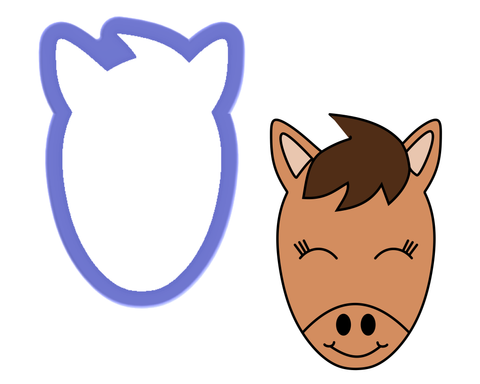 Horse Face - Zebra Face Cookie Cutter