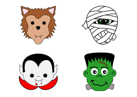 Monster Heads Cookie Cutter Set