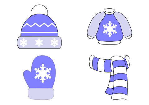 Winter Clothes Cookie Cutter Set