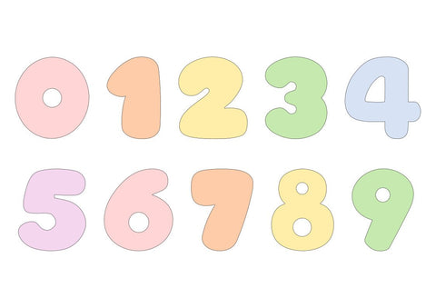 Chubby Numbers 0-9 Cookie Cutter Set