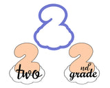 Chubby Number 2 with Cloud Cookie Cutter