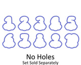 Chubby Number 6 with Cloud Cookie Cutter