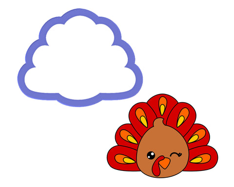 Turkey Face #2 Cookie Cutter