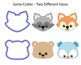 Woodland Creature Faces 4-Piece Cookie Cutter Set