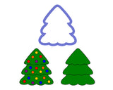 Christmas Tree #3 - Pine Tree with No Stump Cookie Cutter