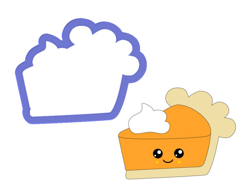 Slice of Pie with Whipped Cream Cookie Cutter