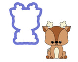 Woodland Reindeer Sitting Cookie Cutter