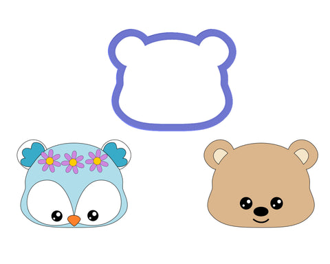 Bear Face #2 - Owl Face Cookie Cutter