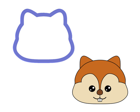 Squirrel Face - Chipmunk Face Cookie Cutter
