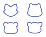 Woodland Creature Faces 4-Piece Cookie Cutter Set